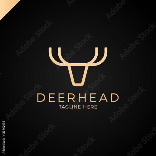 The line logo is minimalist in the form of a deer head with antlers