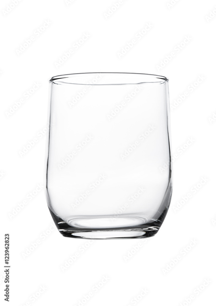 Empty whiskey glass isolated on white Empty whiskey glass isolated on white