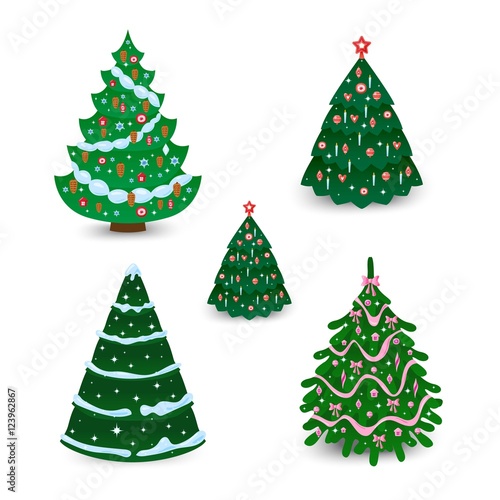 Christmas tree vector.