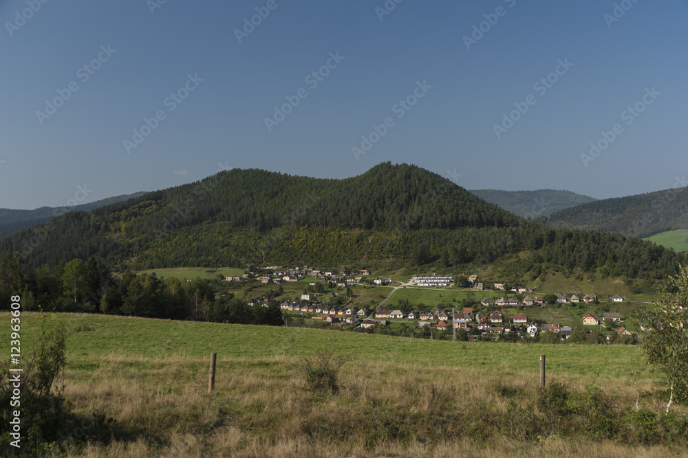 Area near Mnisek nad Hnilcom in summer hot day