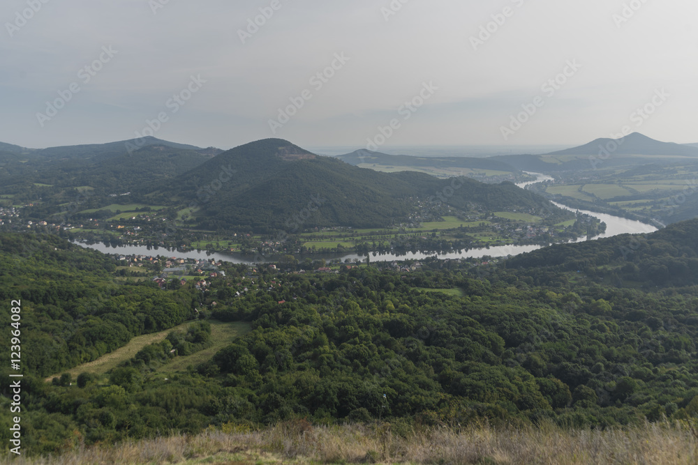 Fototapeta premium River Labe from Skalky view point