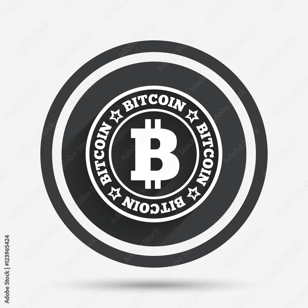 Bitcoin sign icon. Cryptography currency symbol. Bitcoin sign icon. Cryptography currency symbol.
