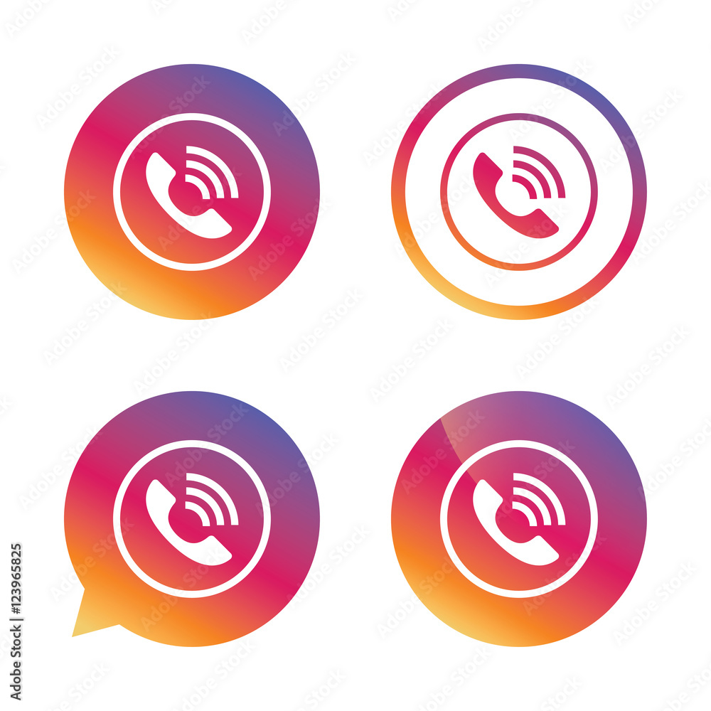 Phone sign icon. Call support symbol.