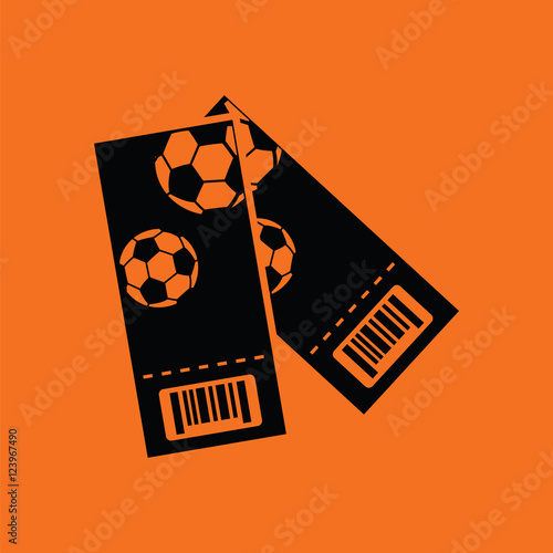 Two football tickets icon