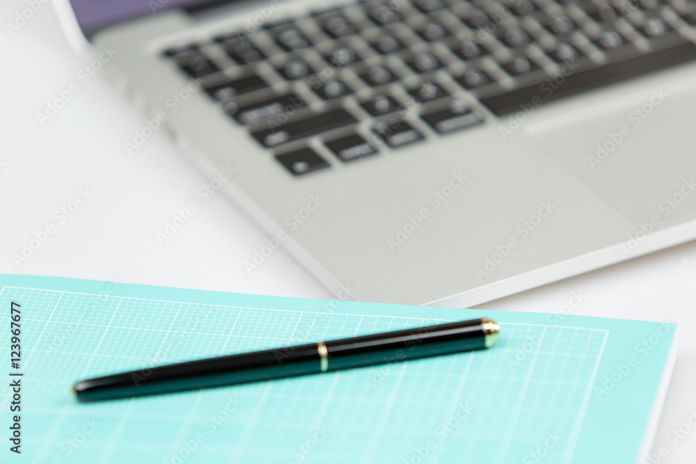 pen and notebook with pc pen and notebook with pc