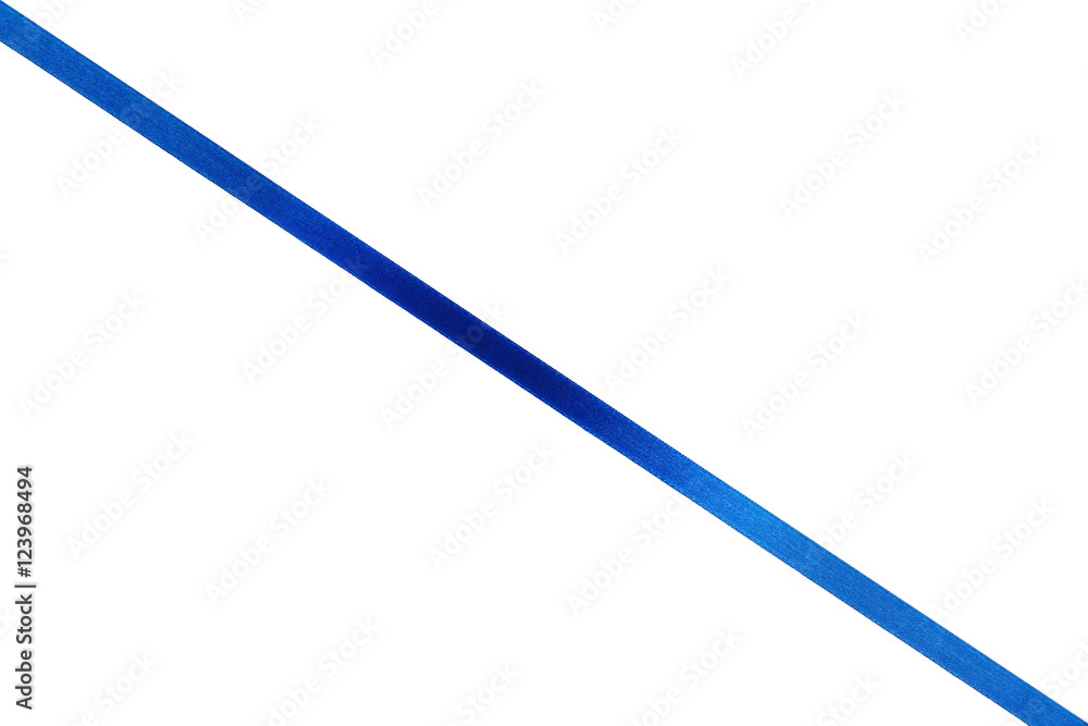 Blue ribbon on white background Blue ribbon on white background