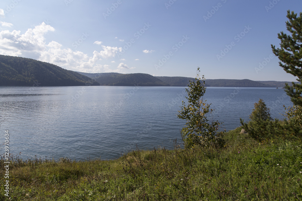 the landscape in lake baikal,russian federation the landscape in lake baikal,russian federation