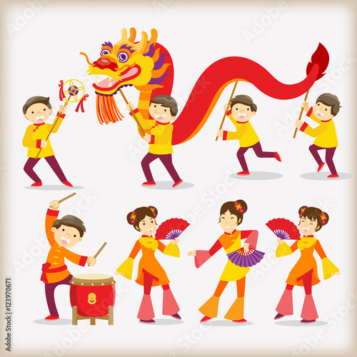 Chinese new year festival/Dragon dance 