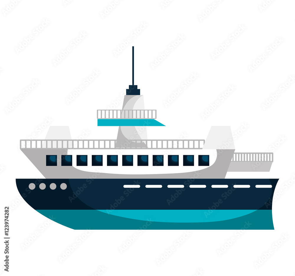 cruise ship isolated icon vector illustration design