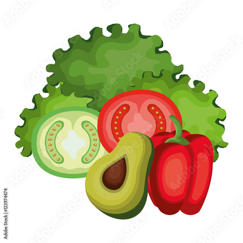 set nutritive food isolated icons vector illustration design