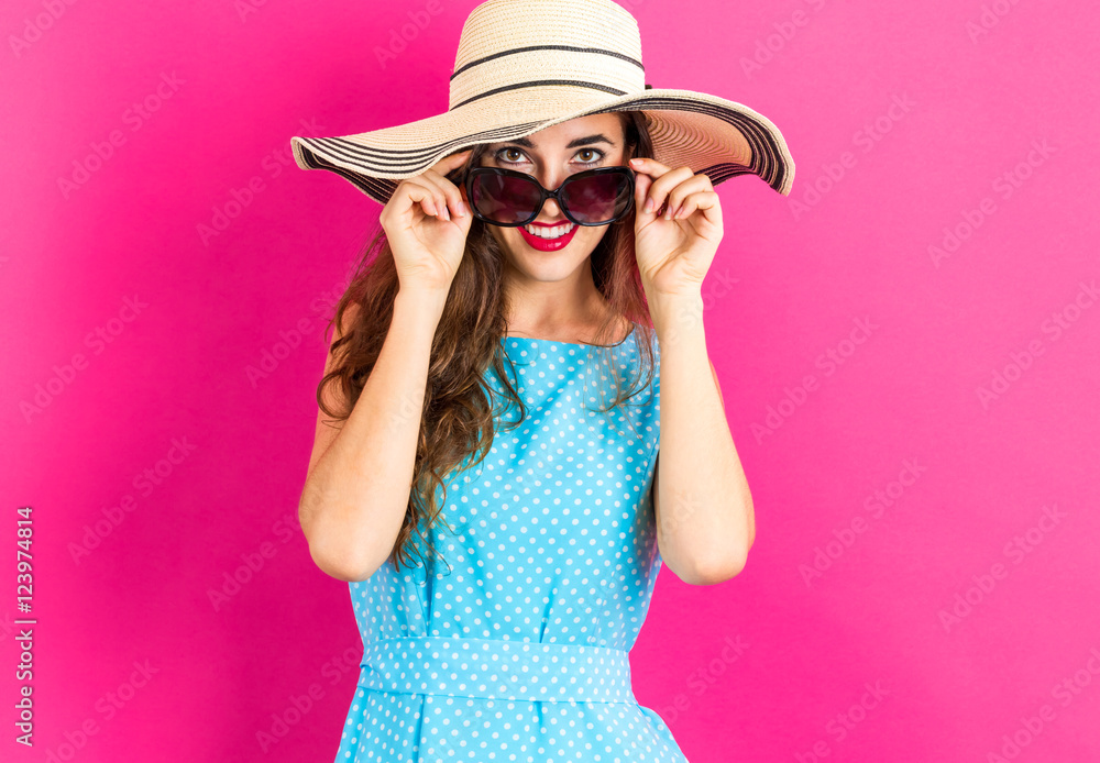 Young woman with sunglasses
