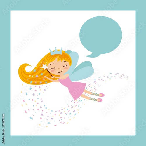 cute little fairy character vector illustration design
