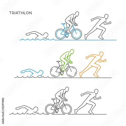 Vector triathlon logo.