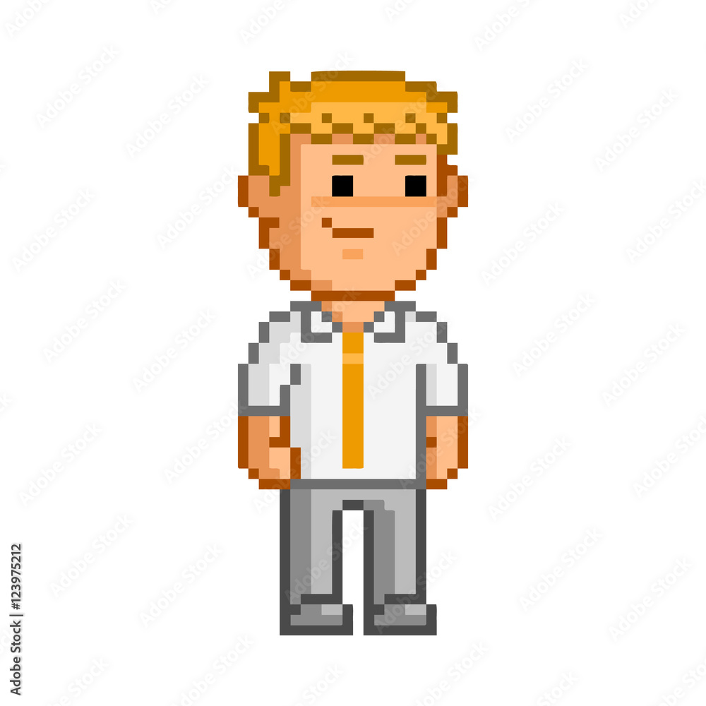Vector pixel employee and office worker Vector pixel employee and office worker