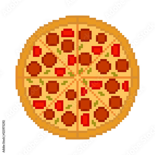 Vector cool tasty pizza