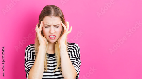 Young woman feeling stressed