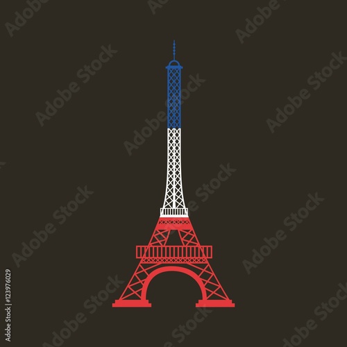 tower eiffel french culture vector illustration design