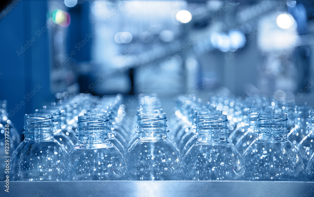 raw of bottle
