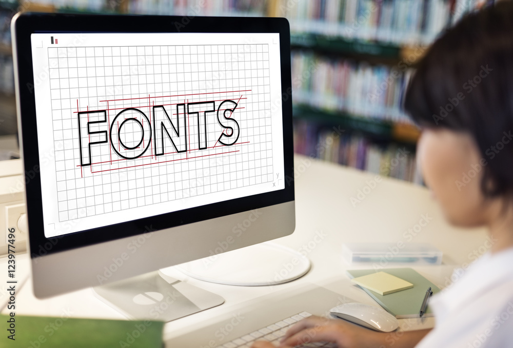 Fonts Creative Drawing Outline Graphic Concept Fonts Creative Drawing Outline Graphic Concept
