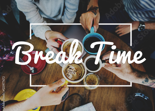 Canvas Print Break Tea Coffee Time Relax Concept