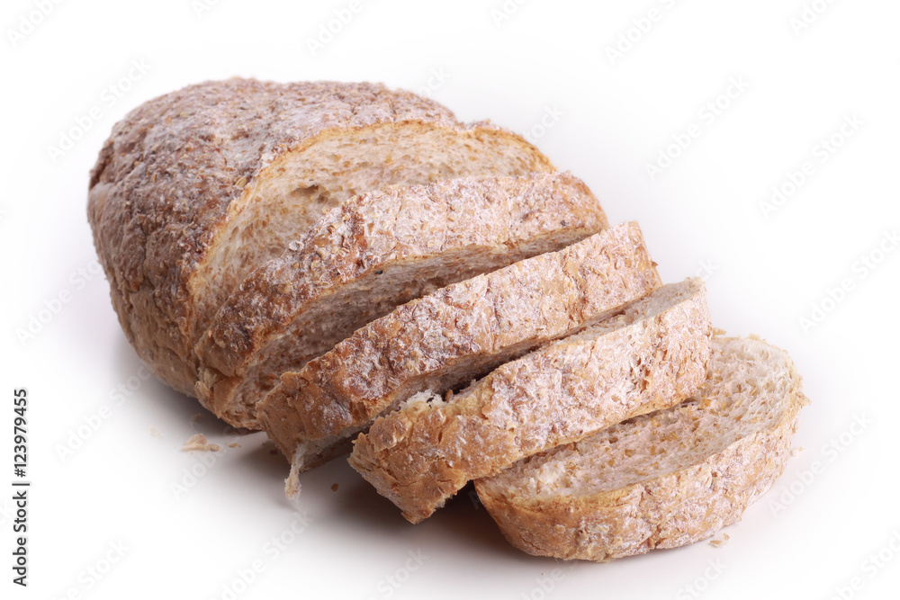 wheat bread isolated on white background wheat bread isolated on white background