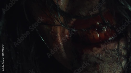 Crazy Zombie Woman Ready to Attack