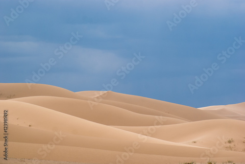 Sand dunes in Gobi desert.