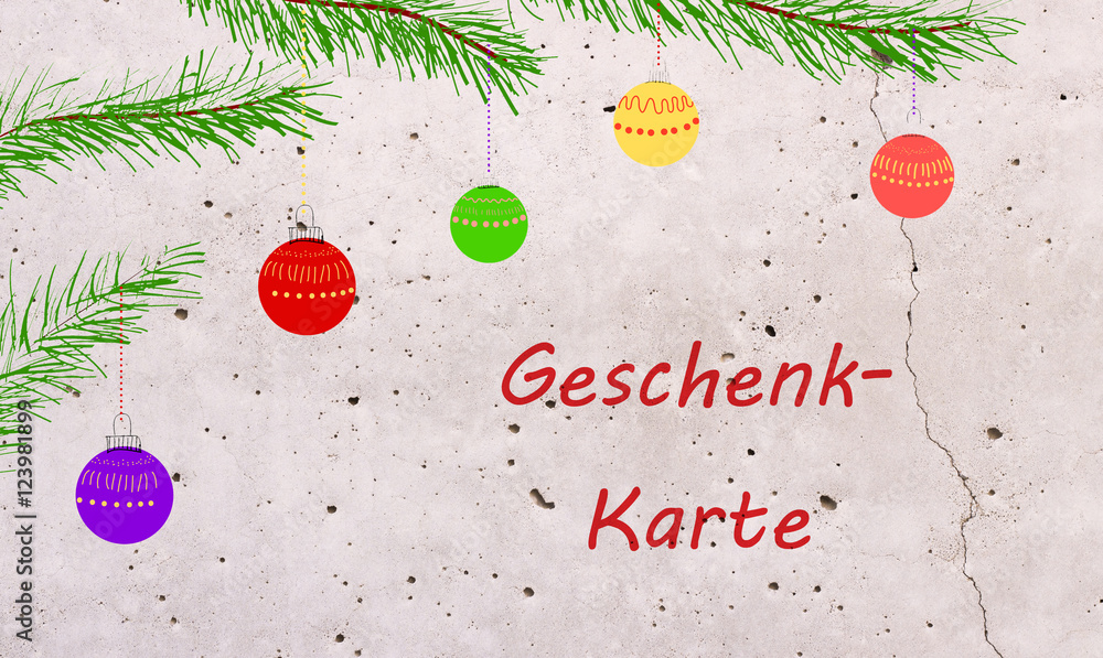 Fototapeta premium Geschenk-Karte