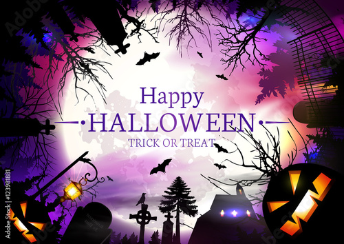 Halloween Background. Happy Halloween Banner.