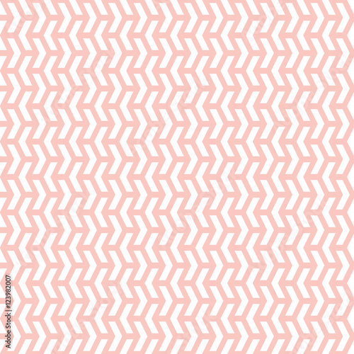 Geometric pattern with triangles. Seamless abstract background. Pink and white pattern