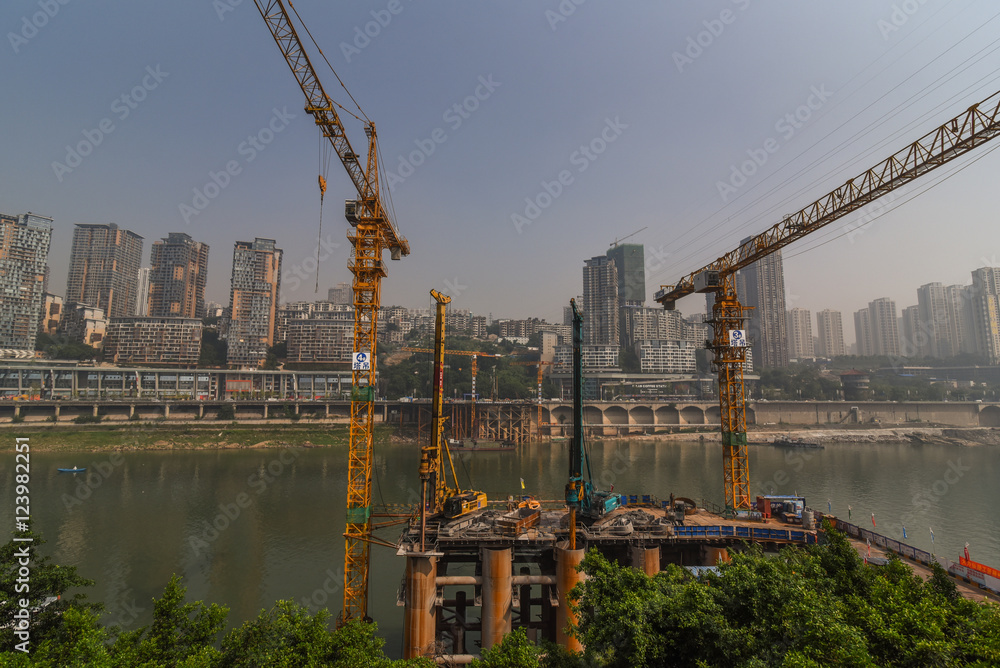 cityscape of city Chongqing, the southwest of China