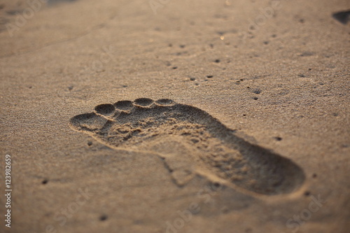 Footprints on the sand