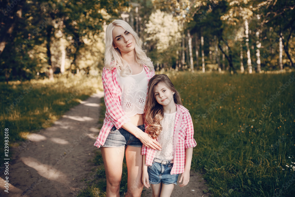 young family mother and daughter young family mother and daughter