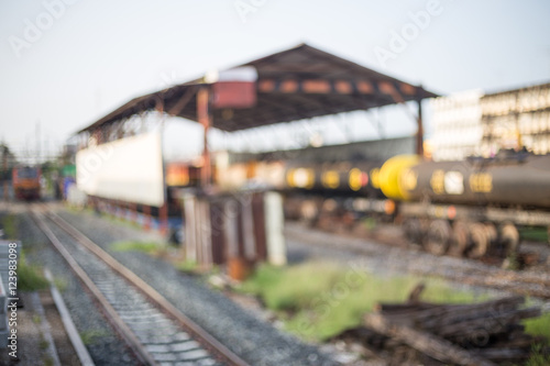 blurred depot train station