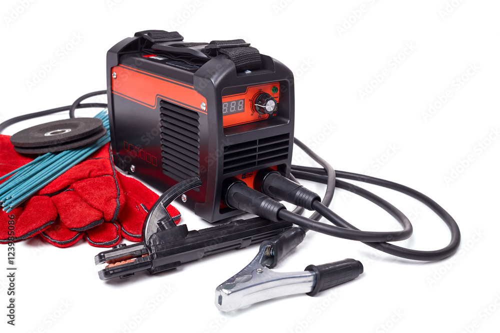 Welding equipment isolated on white background Welding equipment isolated on white background