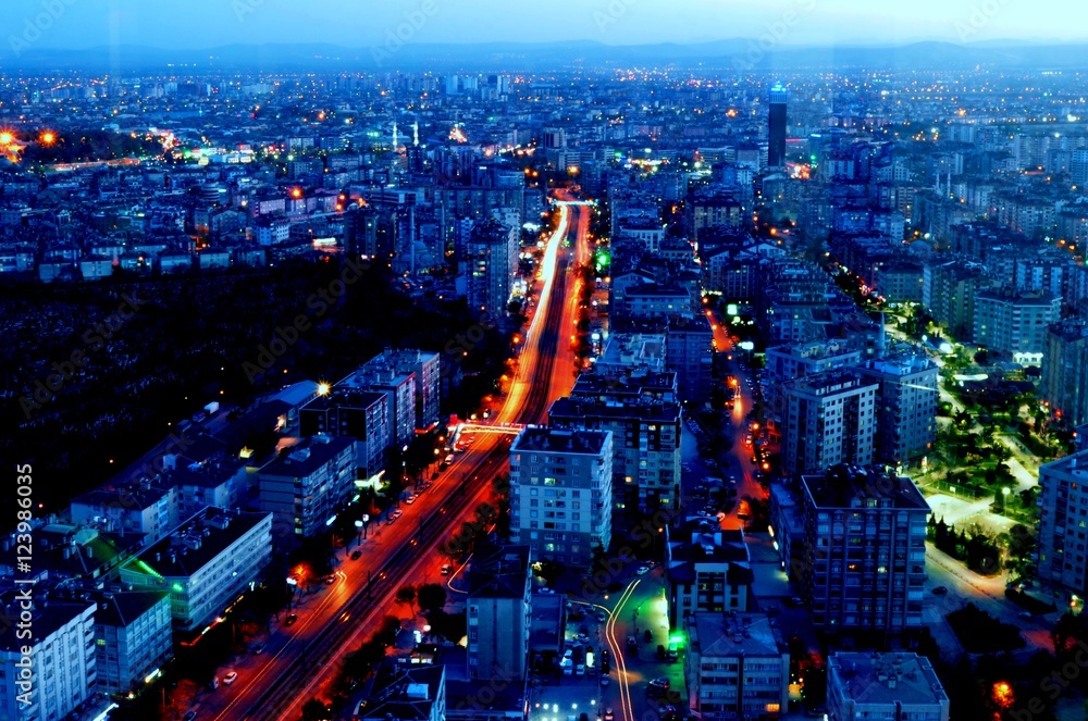 Fototapeta premium kuş bakışı şehir rehberi