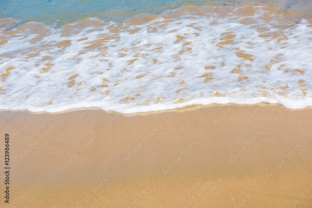Sand beach and wave