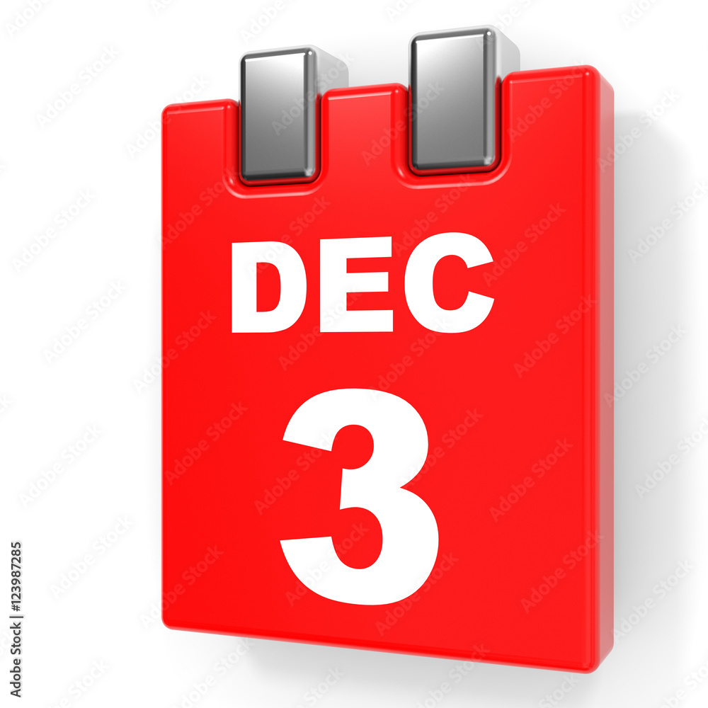 December 3 Calendar on white background Stock Illustration Adobe Stock December 3 Calendar on white background Stock Illustration Adobe Stock