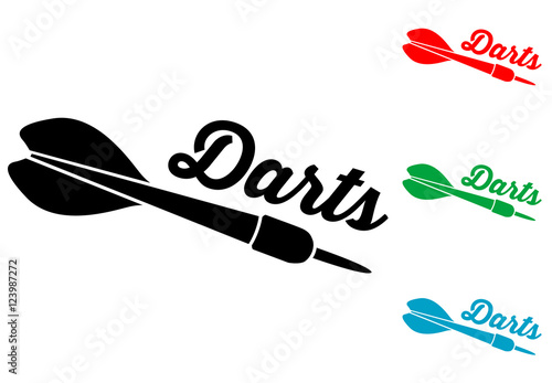 Icono plano Darts con dardo varios colores