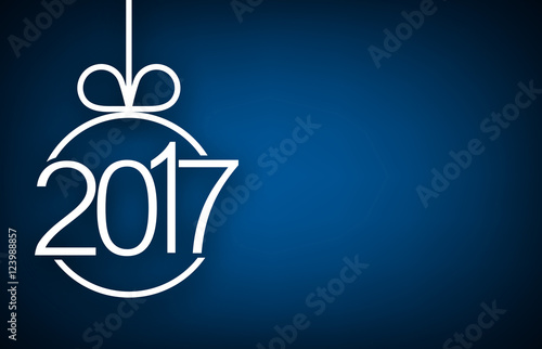 2017 New Year blue background.