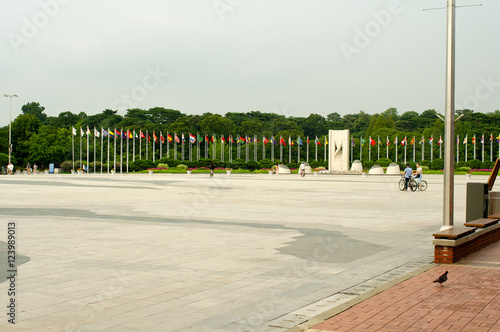 Canvas Print Olympic park in Seoul in summer, South Korea