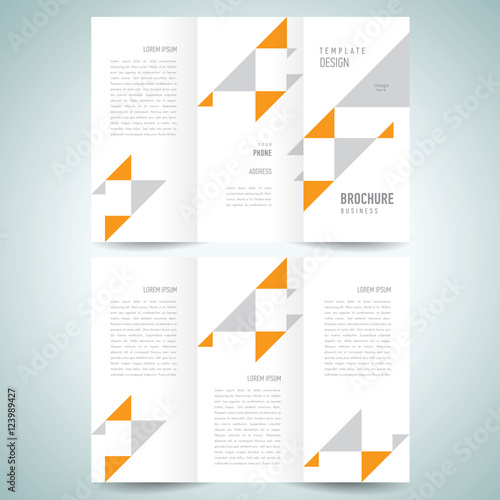 brochure design template triangles geometric abstract