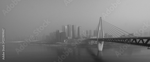 chongqing cityscape,yangtze river bridge