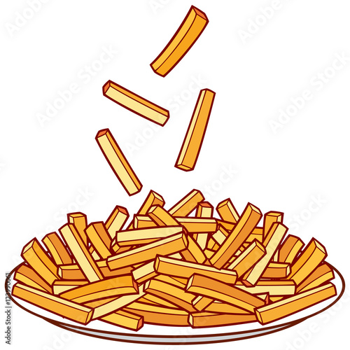 french fries on a plate
