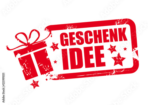 Roter Stempel Geschenkidee