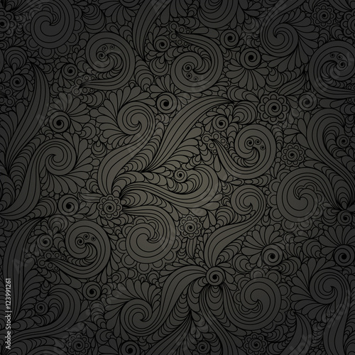 Seamless background in abstract style black