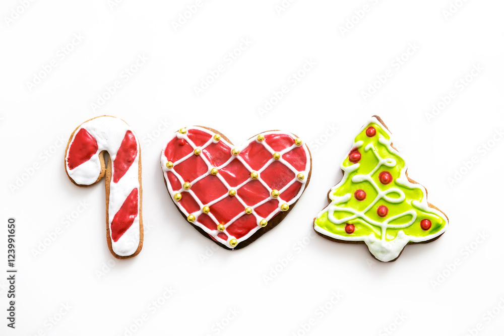 Christmas cookies in the shape of a star on a white background Christmas cookies in the shape of a star on a white background