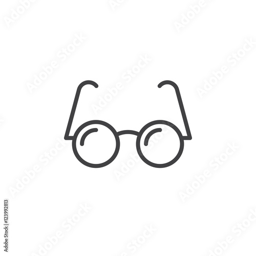 eyeglasses line icon, outline glasses vector logo illustration, linear pictogram isolated on white