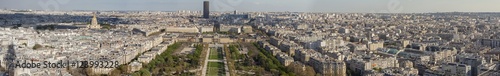 Aerial view from Eiffel Tower on Champ de Mars - Paris. © Doin Oakenhelm