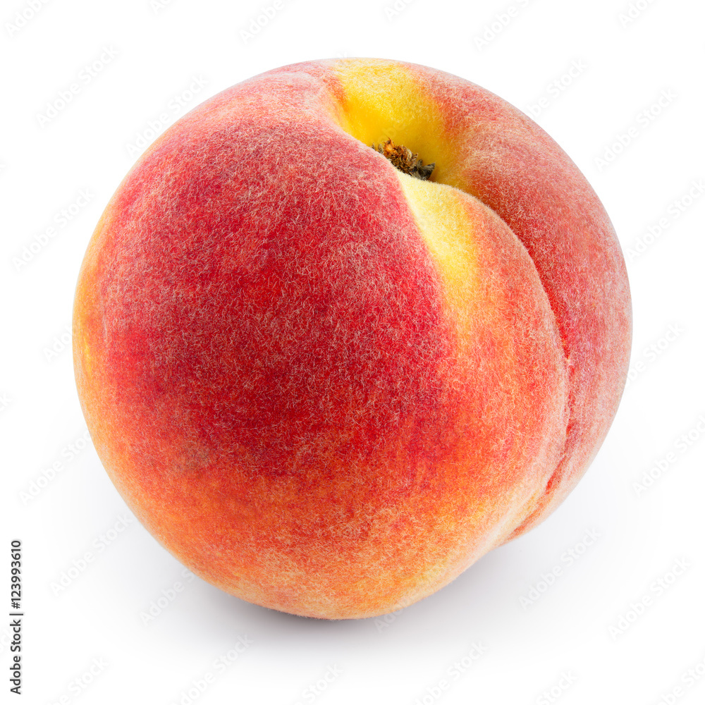 Peach. Fresh ripe fruit isolated on white. With clipping path. Peach. Fresh ripe fruit isolated on white. With clipping path.